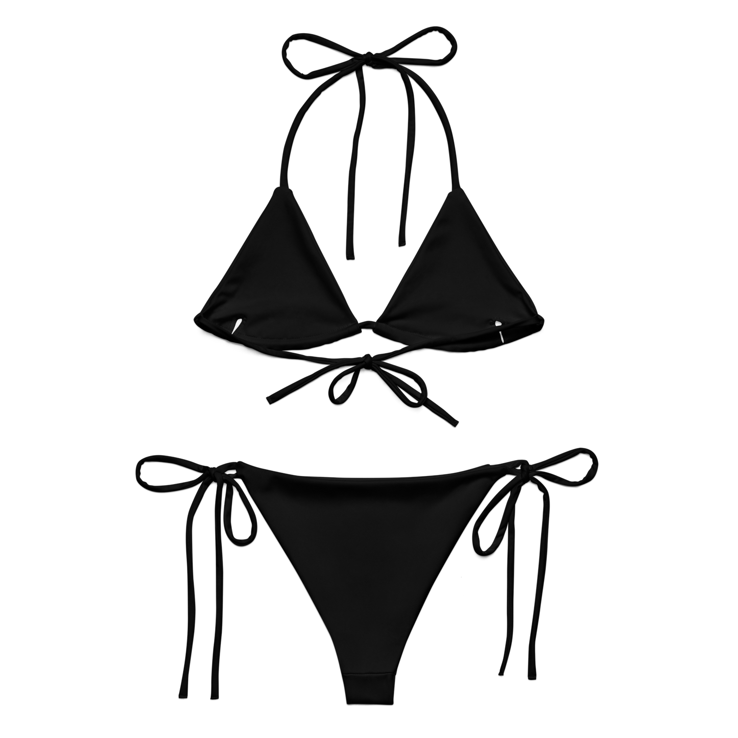 Gmoit mit Farbe Recycelter Schnürbikini mit Allover-Druck