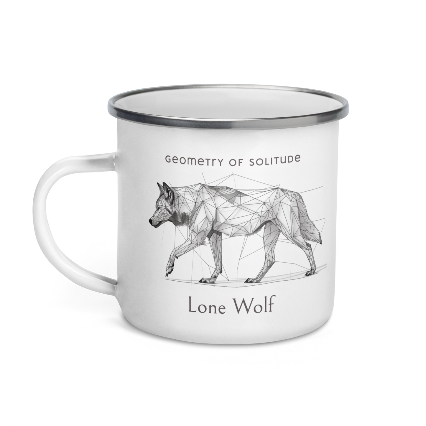 Gmoit Geometry of Nature Serie Wolf - Emailletasse