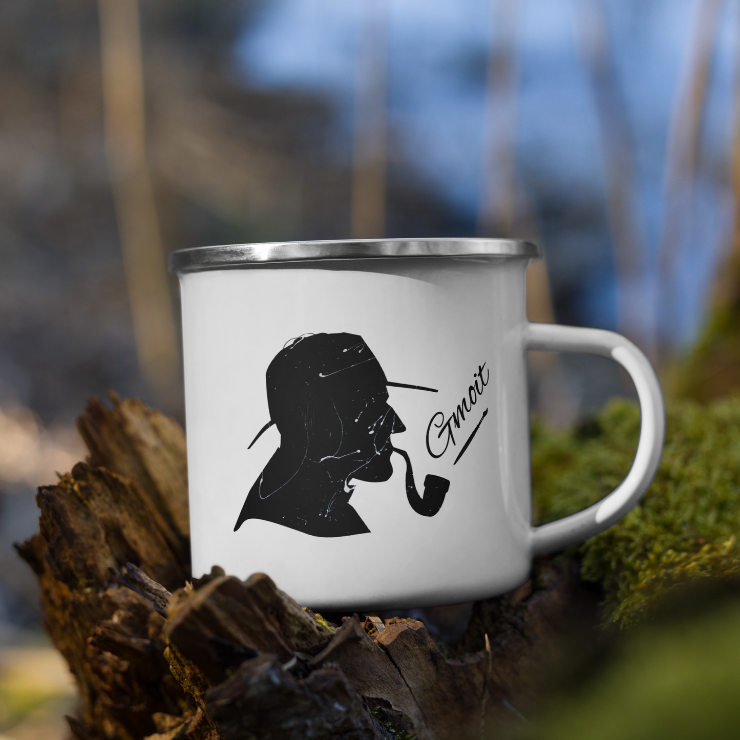 Gmoit mit Licht und Farbe Smoke Emailletasse