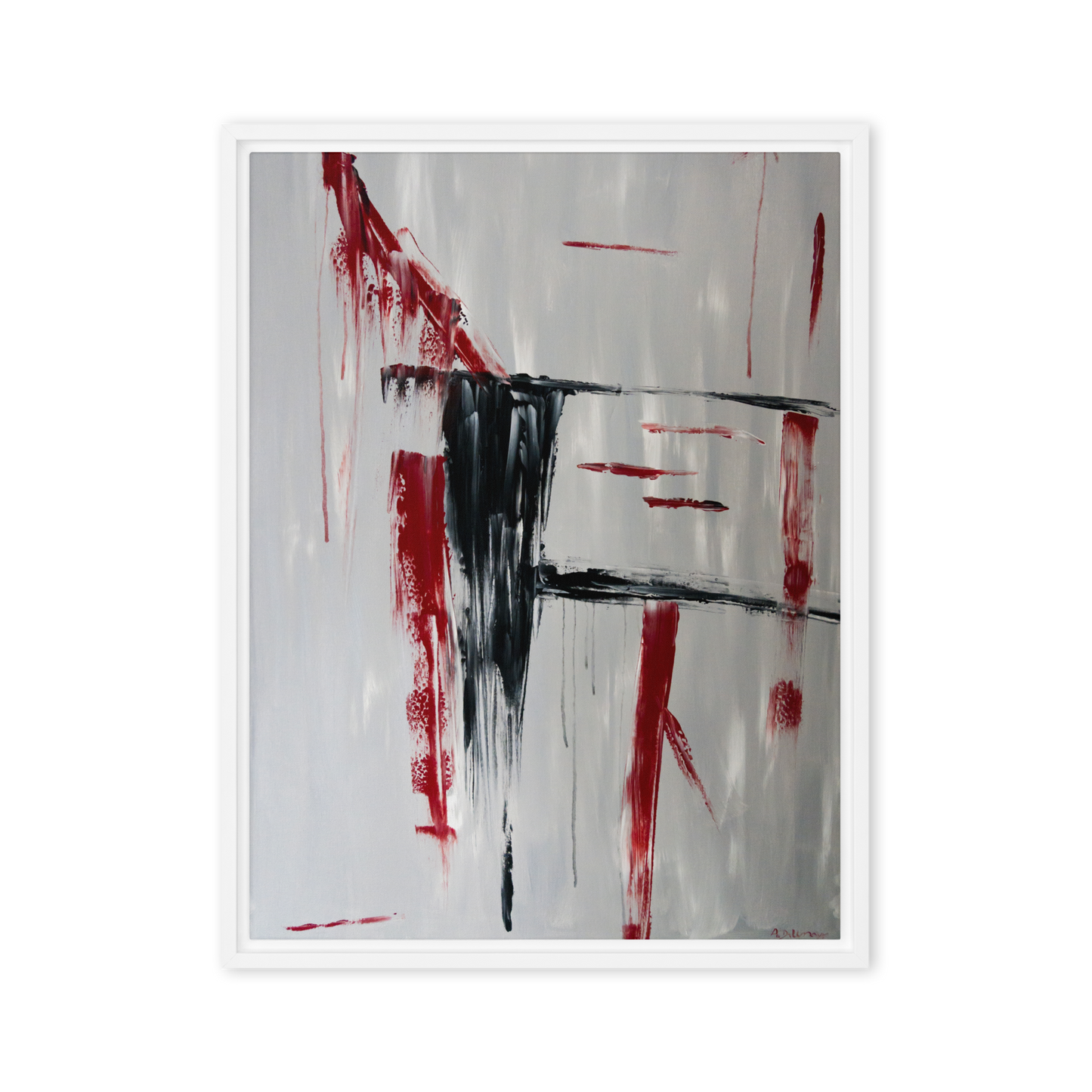 Gmoit mit Farbe Dieb - Gerahmte Leinwand