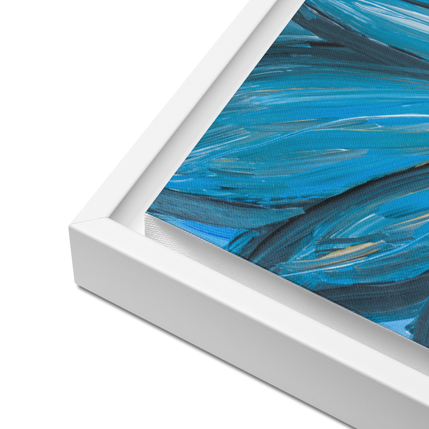 Gmoit mit Farbe blue spirit - Gerahmte Leinwand