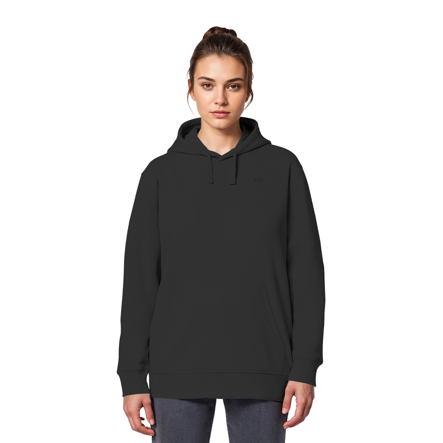 Gmoit NEW LOGO black - Ladies Organic Hoodie