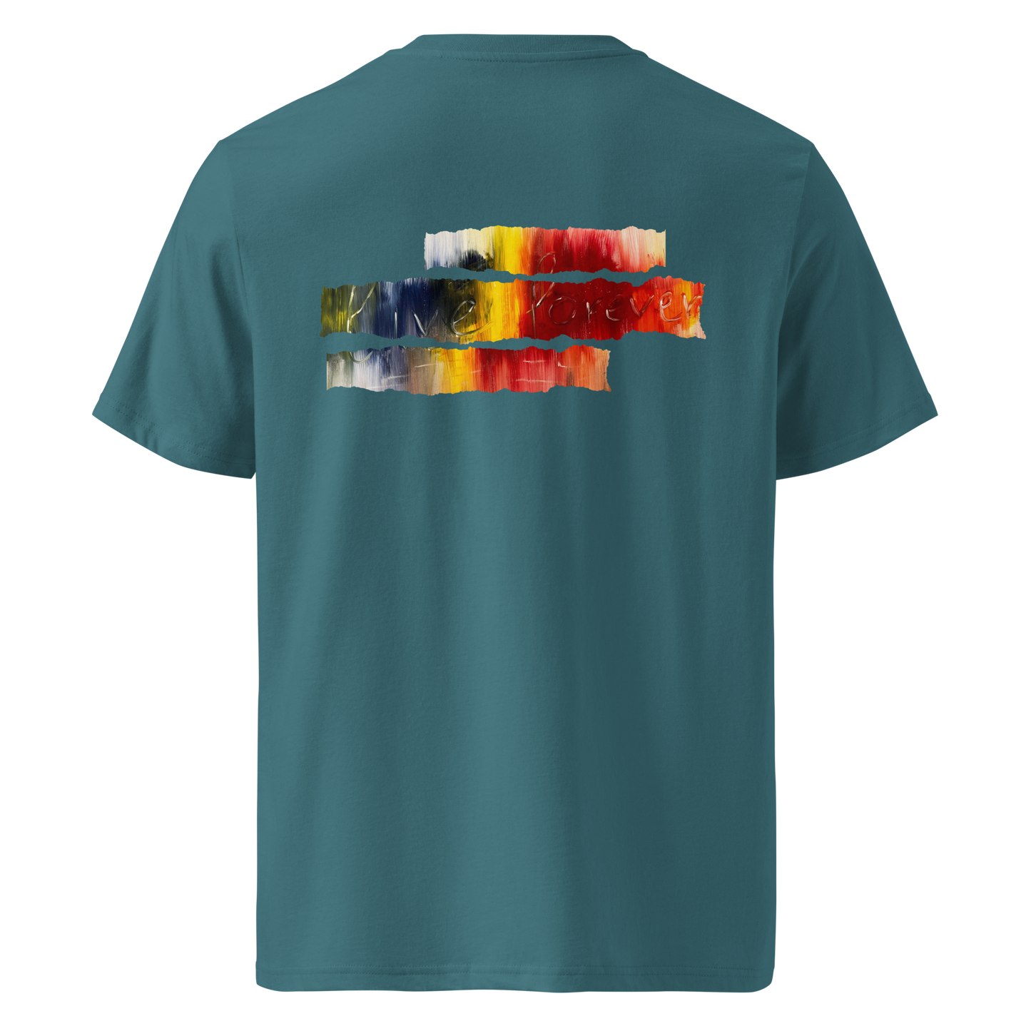 Gmoit mit Farbe live forever Unisex-Bio-Baumwoll-T-Shirt