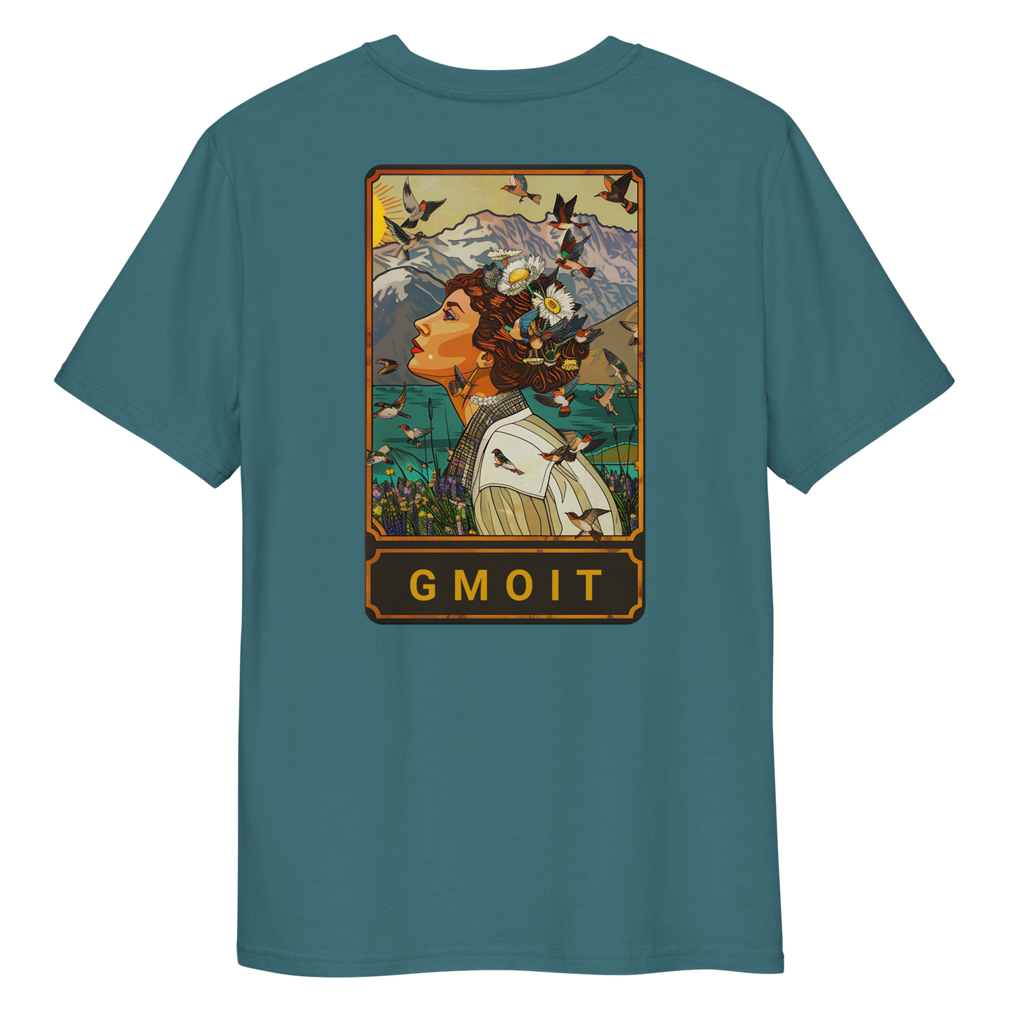 Gmoit with Light Birds Unisex Organic Cotton T-Shirt