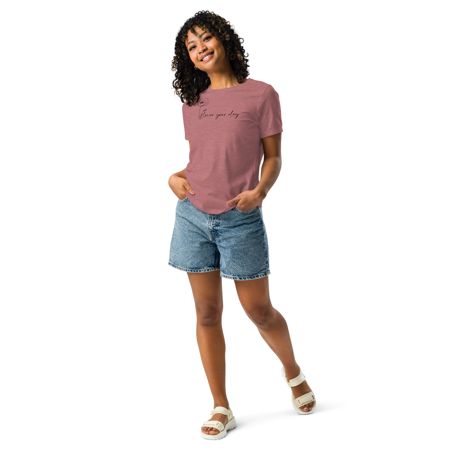 Gmoit mit Licht Flower your day Damen-T-Shirt