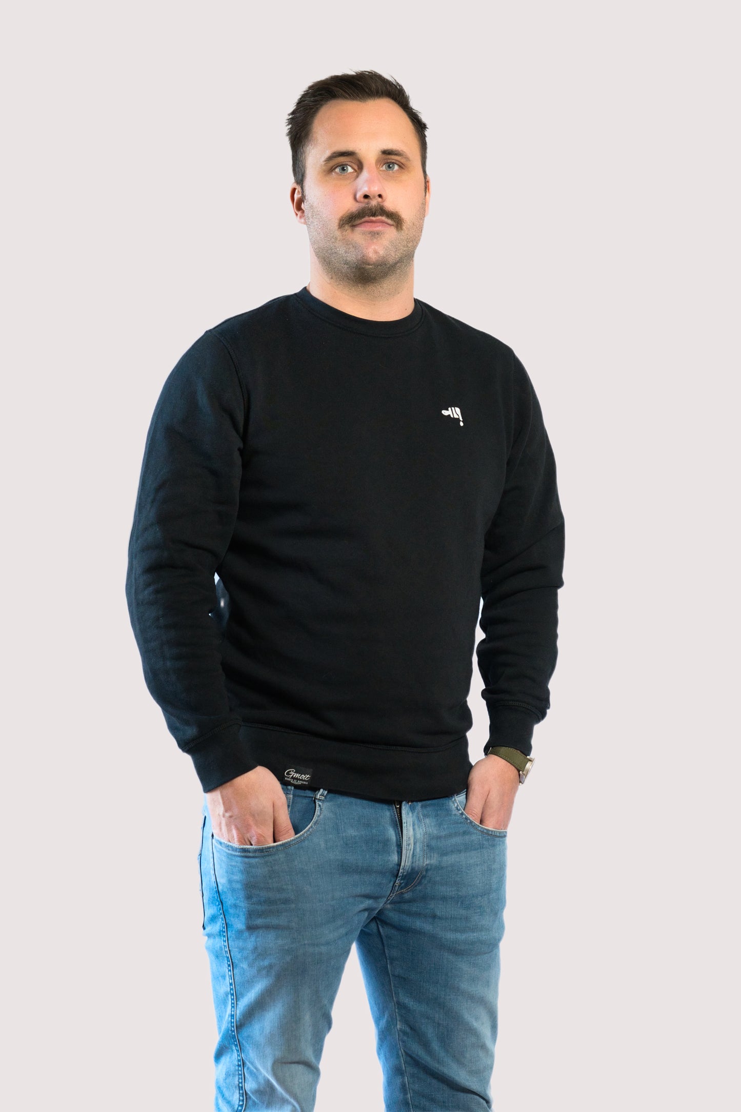 Gmoit NEW LOGO WHITE - Organic Basic Unisex Sweatshirt