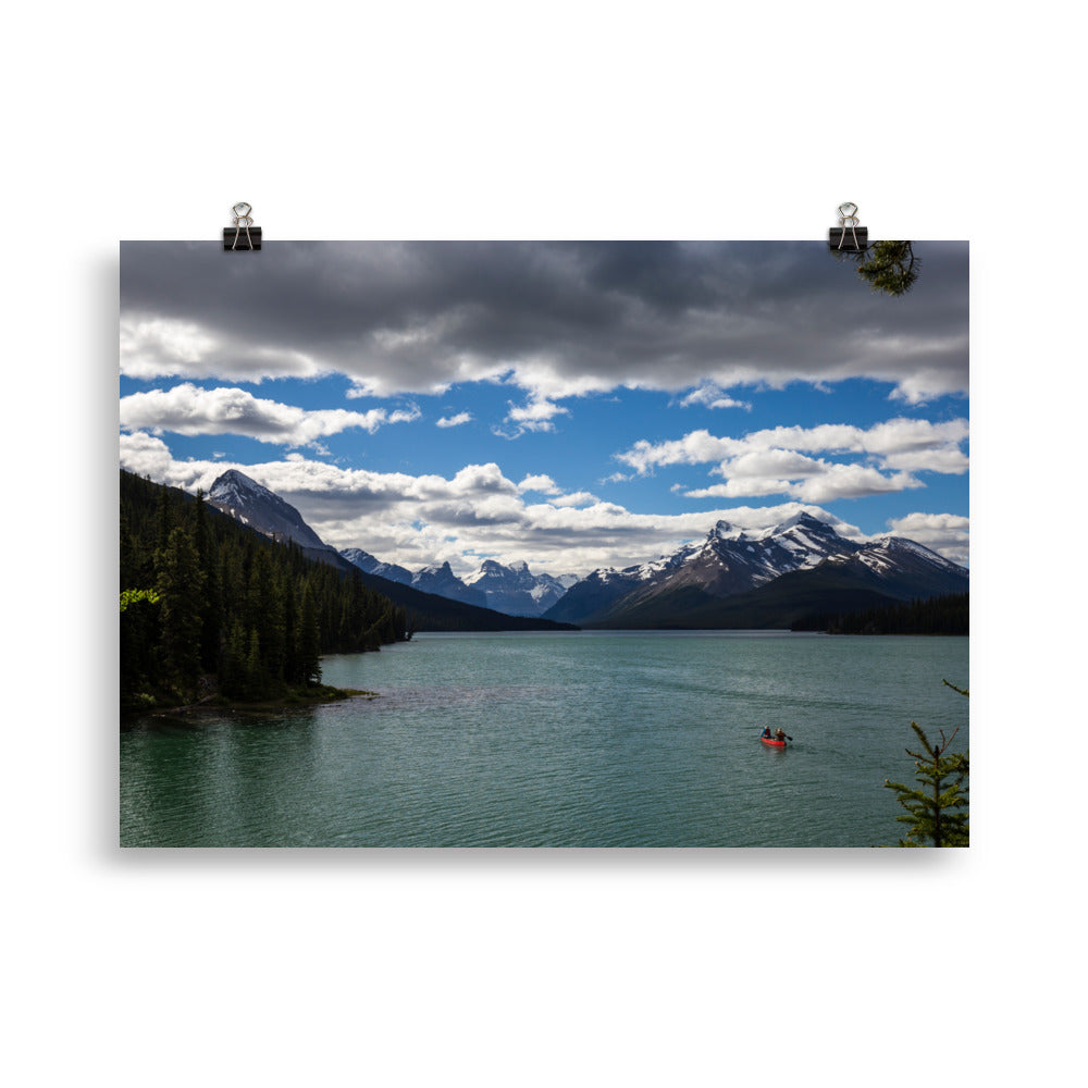 Maligne Lake Kanutour in Westkanada - Poster
