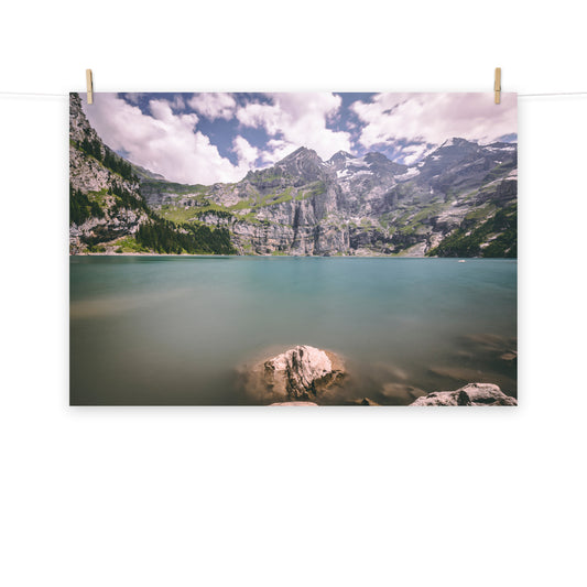 Oeschinensee in der Schweiz - Poster