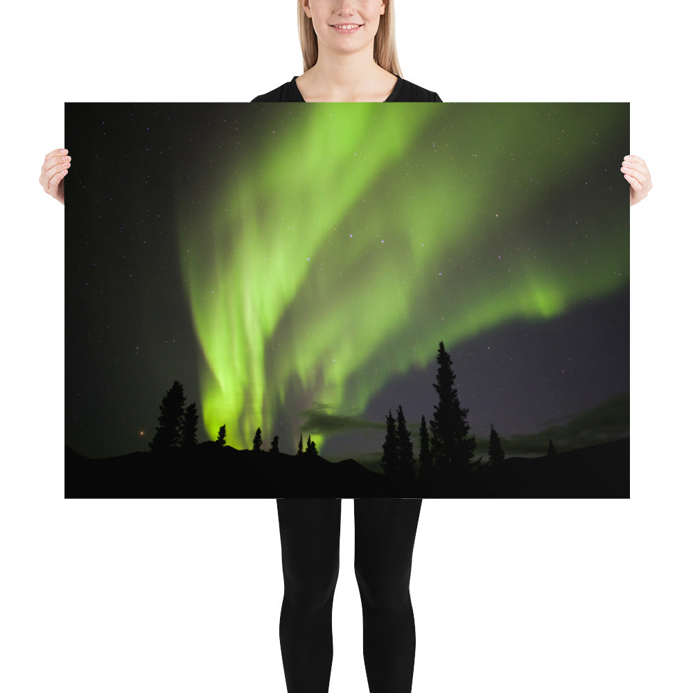 Polarlichter im Tombstone Territorial Park Yukon - Poster