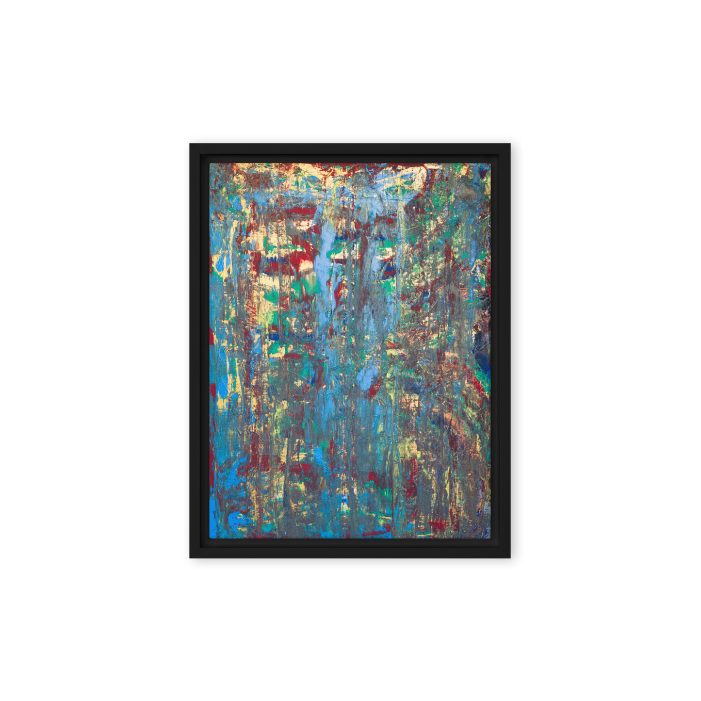 Gmoit mit Farbe Ruhe - Gerahmte Leinwand