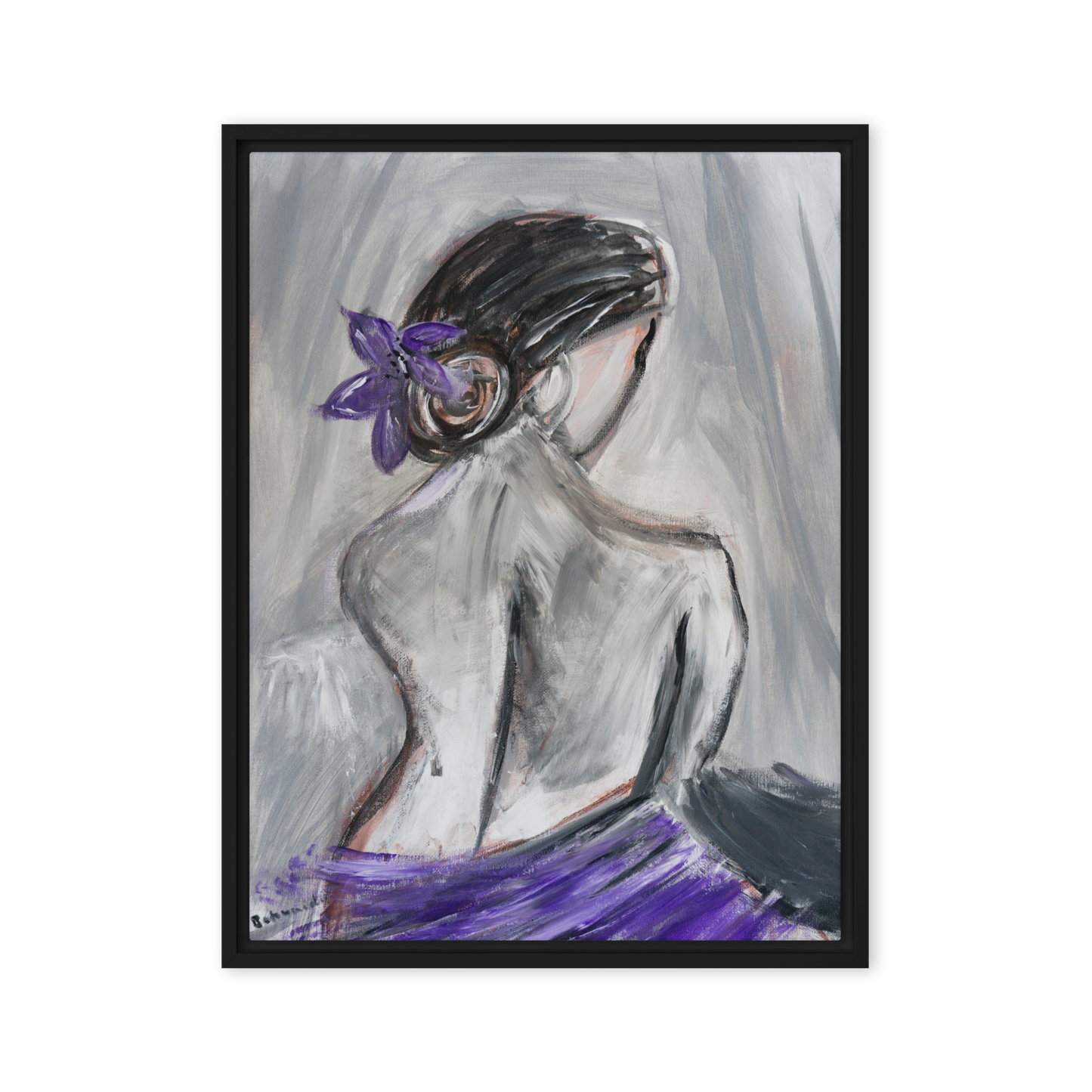 Gmoit mit Farbe Exile - Gerahmte Leinwand