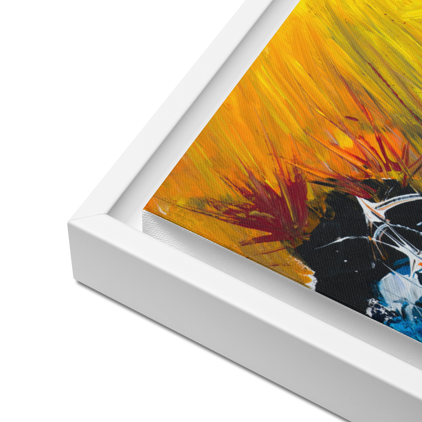 Gmoit mit Farbe Sundowner - Gerahmte Leinwand