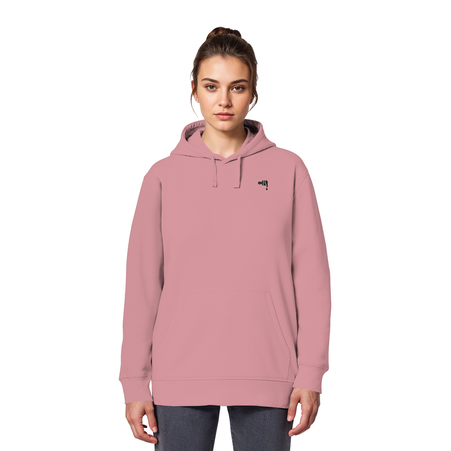 Gmoit NEW LOGO black - Ladies Organic Hoodie
