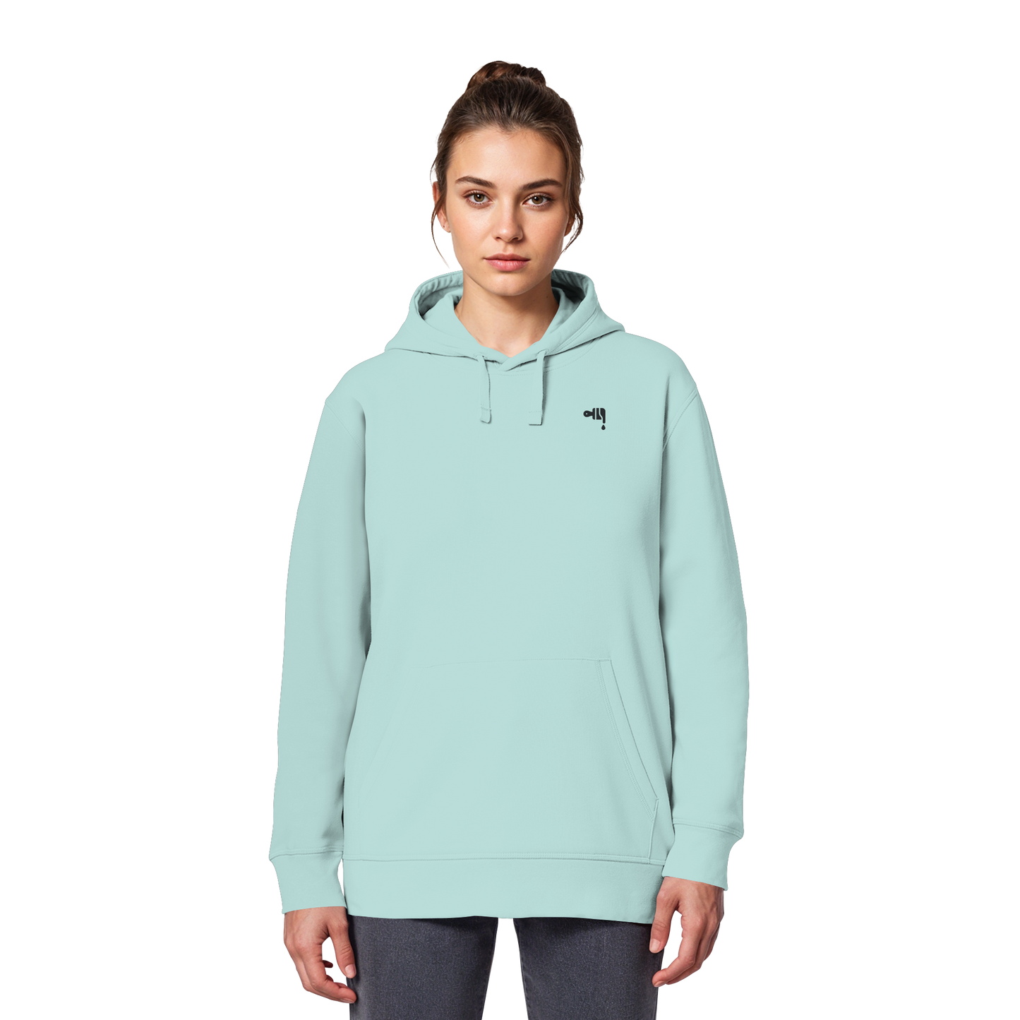 Gmoit NEW LOGO black - Ladies Organic Hoodie