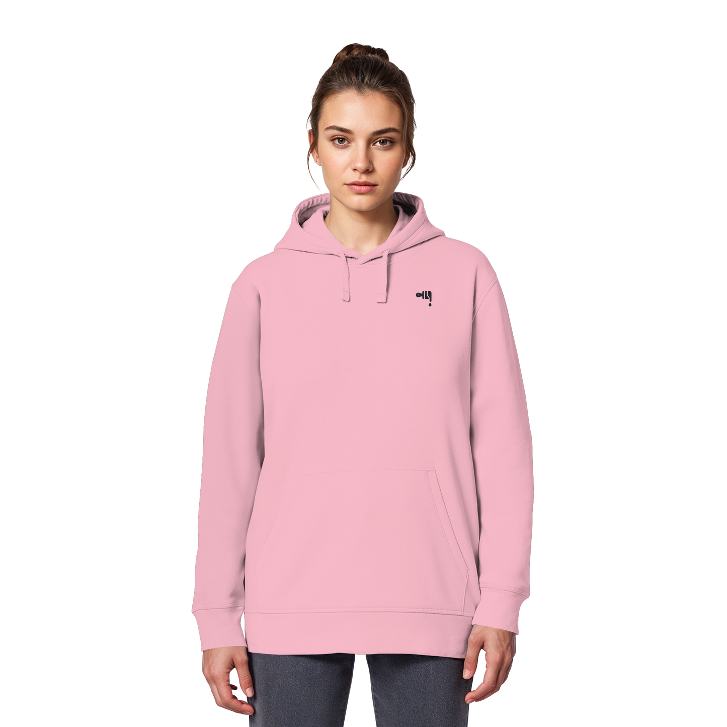 Gmoit NEW LOGO black - Ladies Organic Hoodie