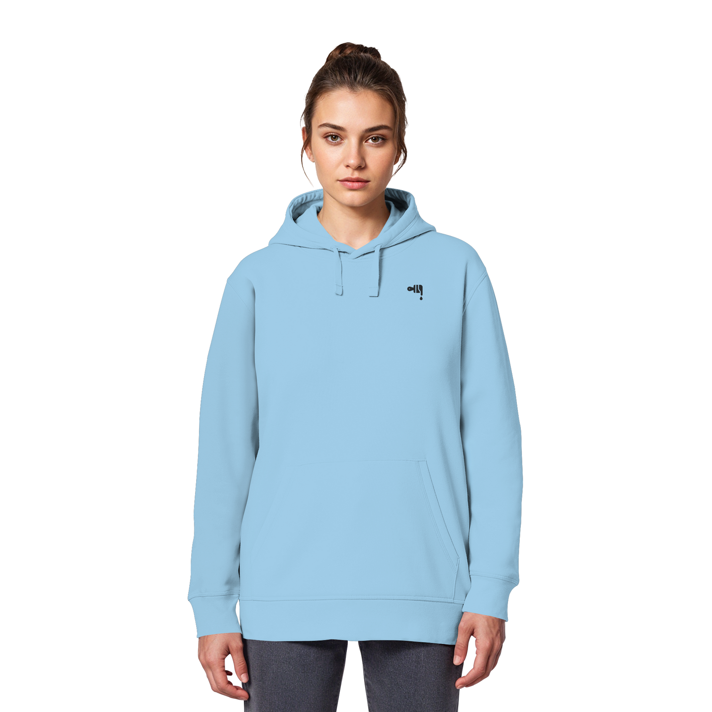 Gmoit NEW LOGO black - Ladies Organic Hoodie