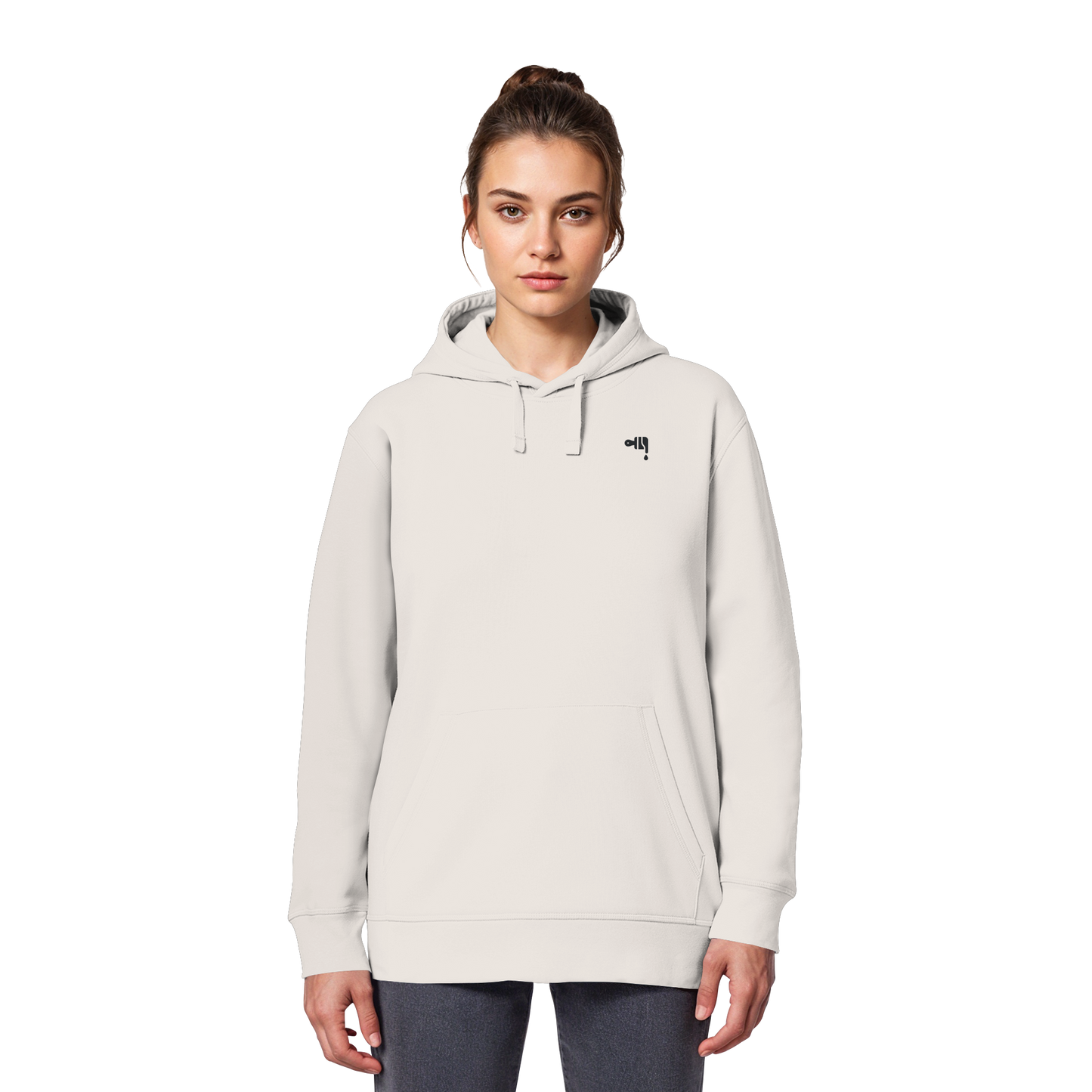 Gmoit NEW LOGO black - Ladies Organic Hoodie