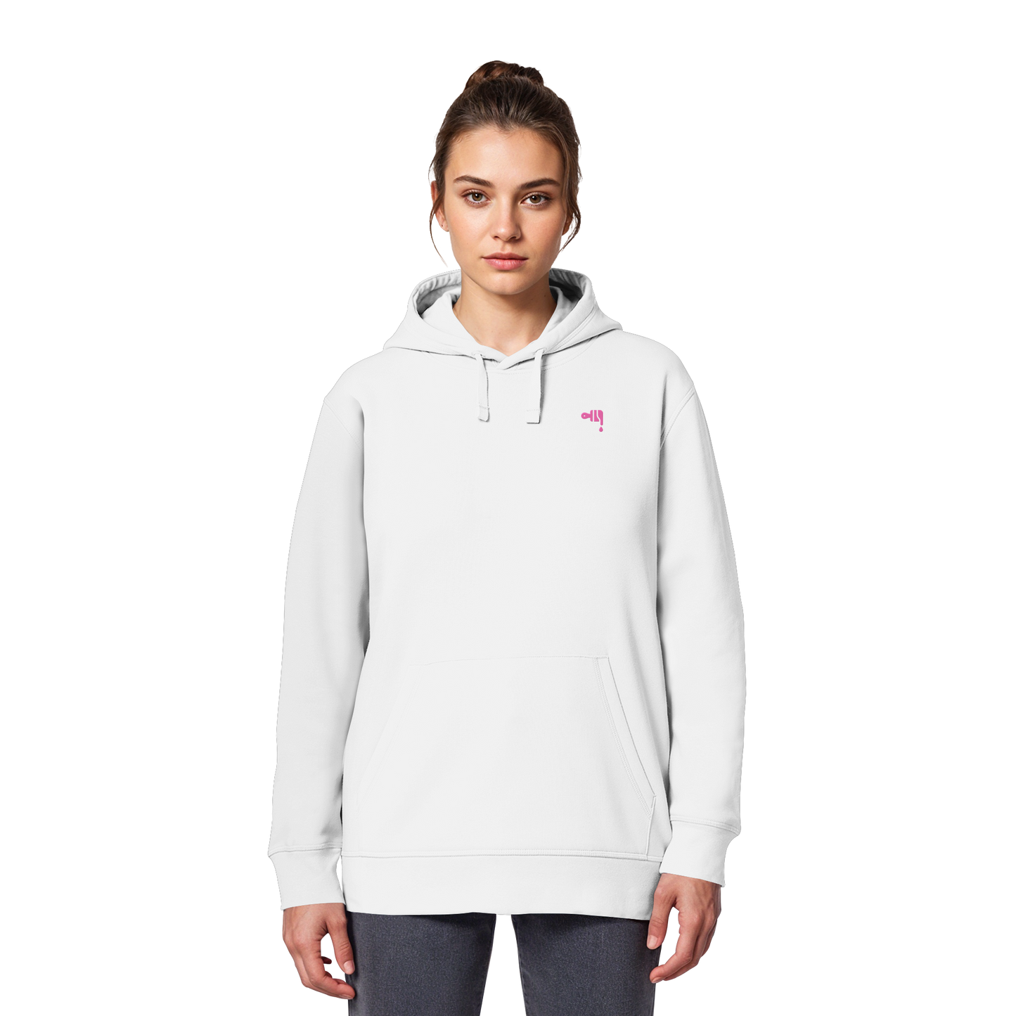 Gmoit NEW LOGO pink - Damen  Organic Hoodie