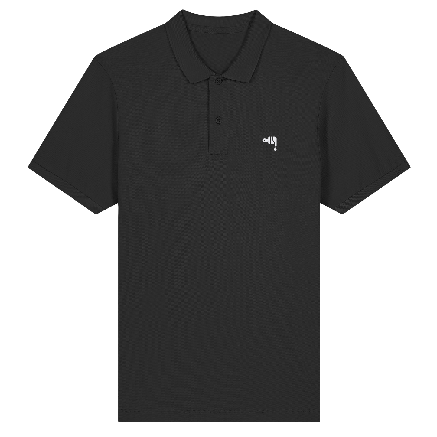 Gmoit NEW LOGO WHITE - Organic Fitted Poloshirt