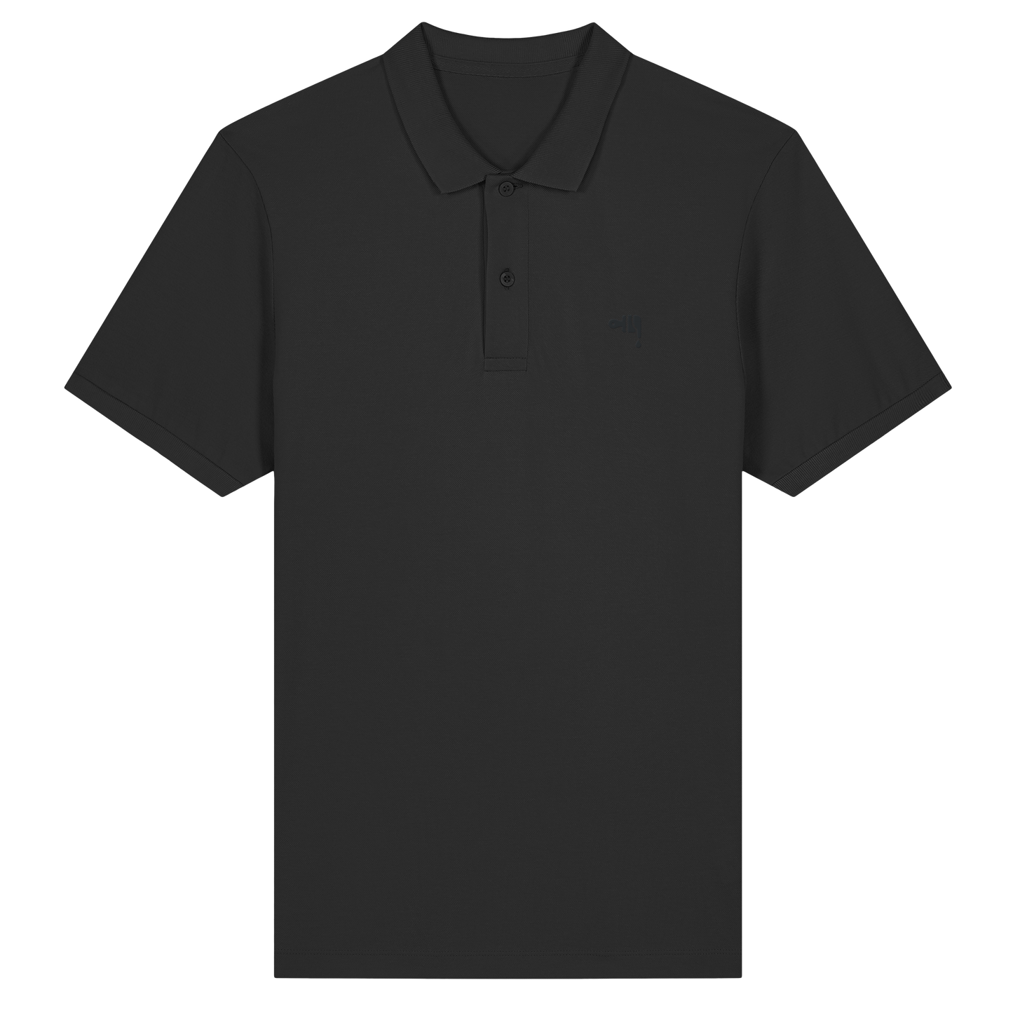 Gmoit NEW LOGO BLACK - Organic Fitted Poloshirt
