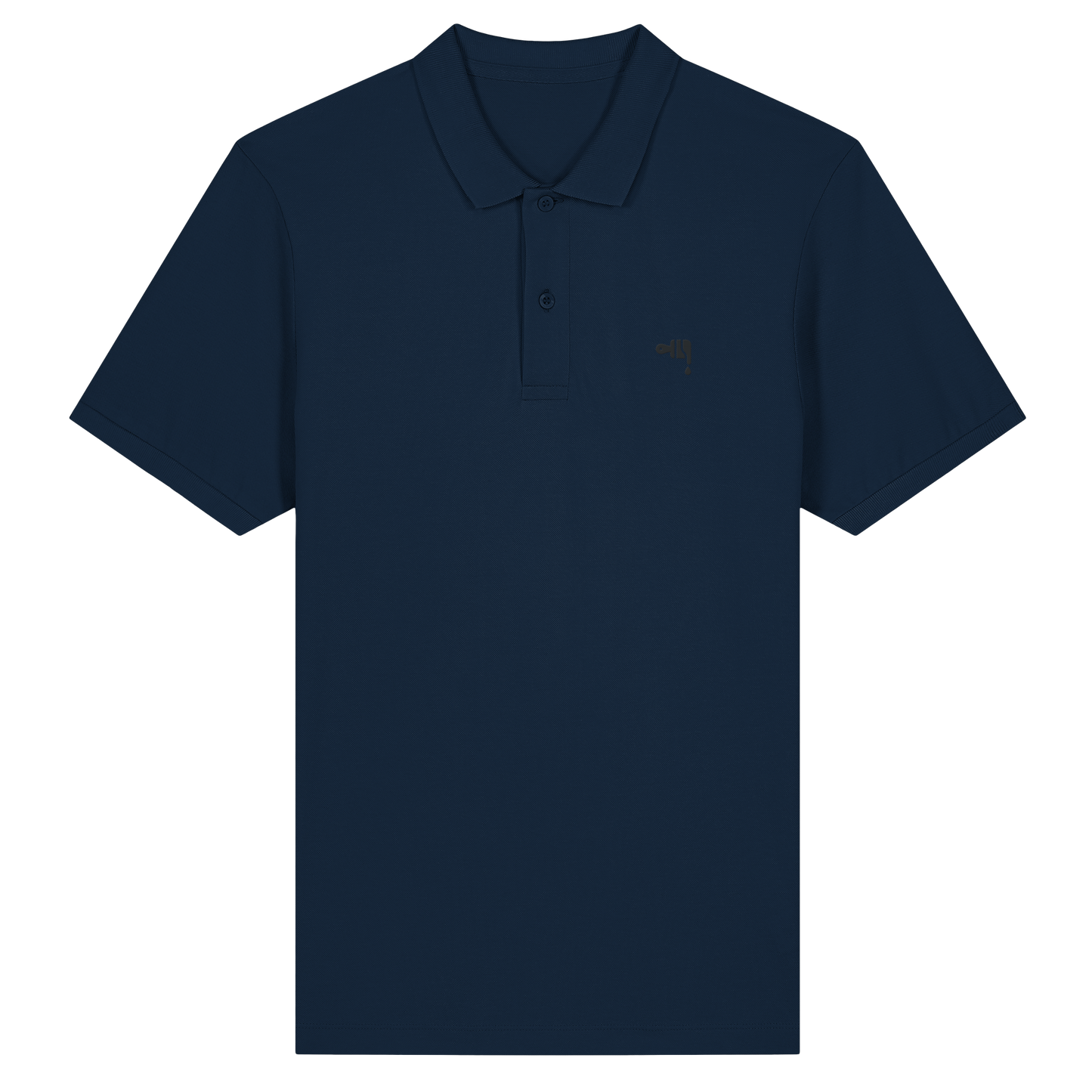 Gmoit NEW LOGO BLACK - Organic Fitted Poloshirt