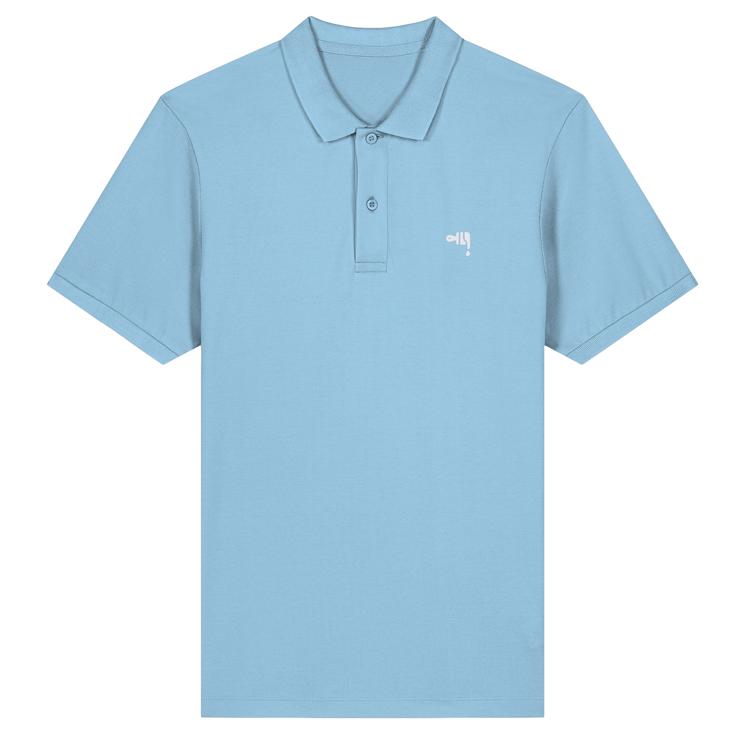 Gmoit NEW LOGO WHITE - Organic Fitted Poloshirt