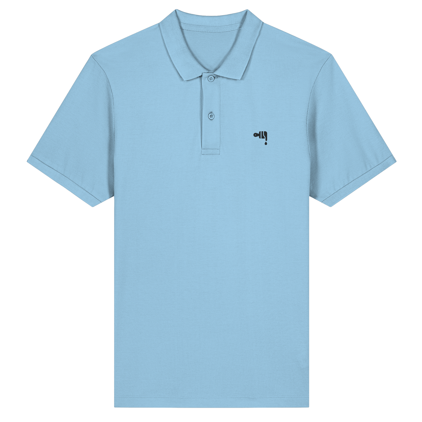 Gmoit NEW LOGO BLACK - Organic Fitted Poloshirt