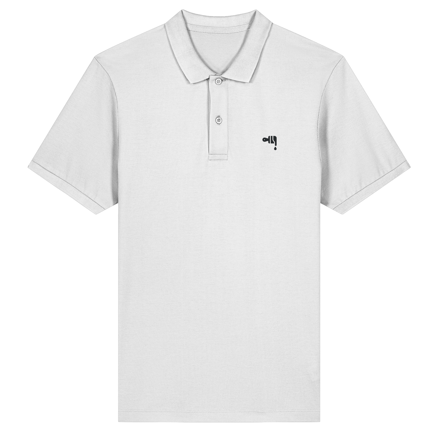 Gmoit NEW LOGO BLACK - Organic Fitted Poloshirt