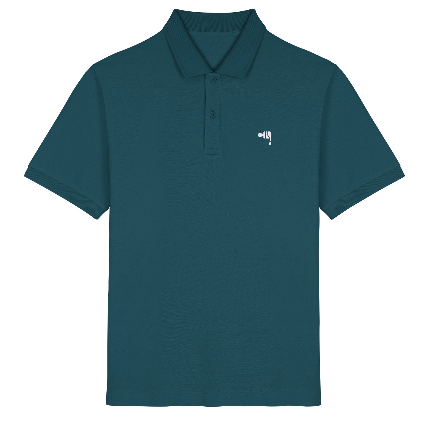 Gmoit NEW LOGO WHITE - Organic Poloshirt